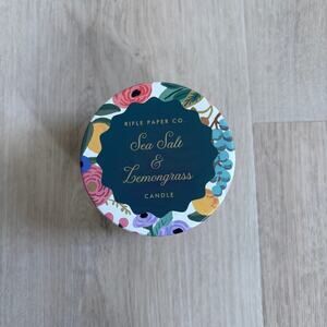 Rifle Paper NWT Sea Salt & Lemongrass Soy Blend 3oz. Jar Candle